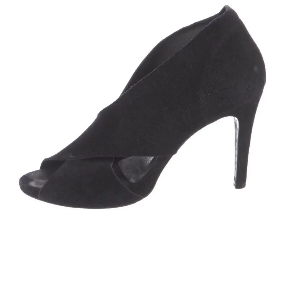 Pedro Garcia Black Suede Leather Heels Shoes Women’s 36 US 6